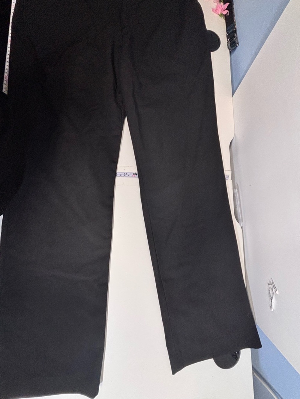 Karl Lagerfeld Black Straight-Leg Trousers - Picture 2 of 6